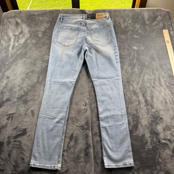 RSQ Slim Straight Light Wash Jeans Mens 28x32 BCI Cotton Denim Blue - Picture 3 of 5